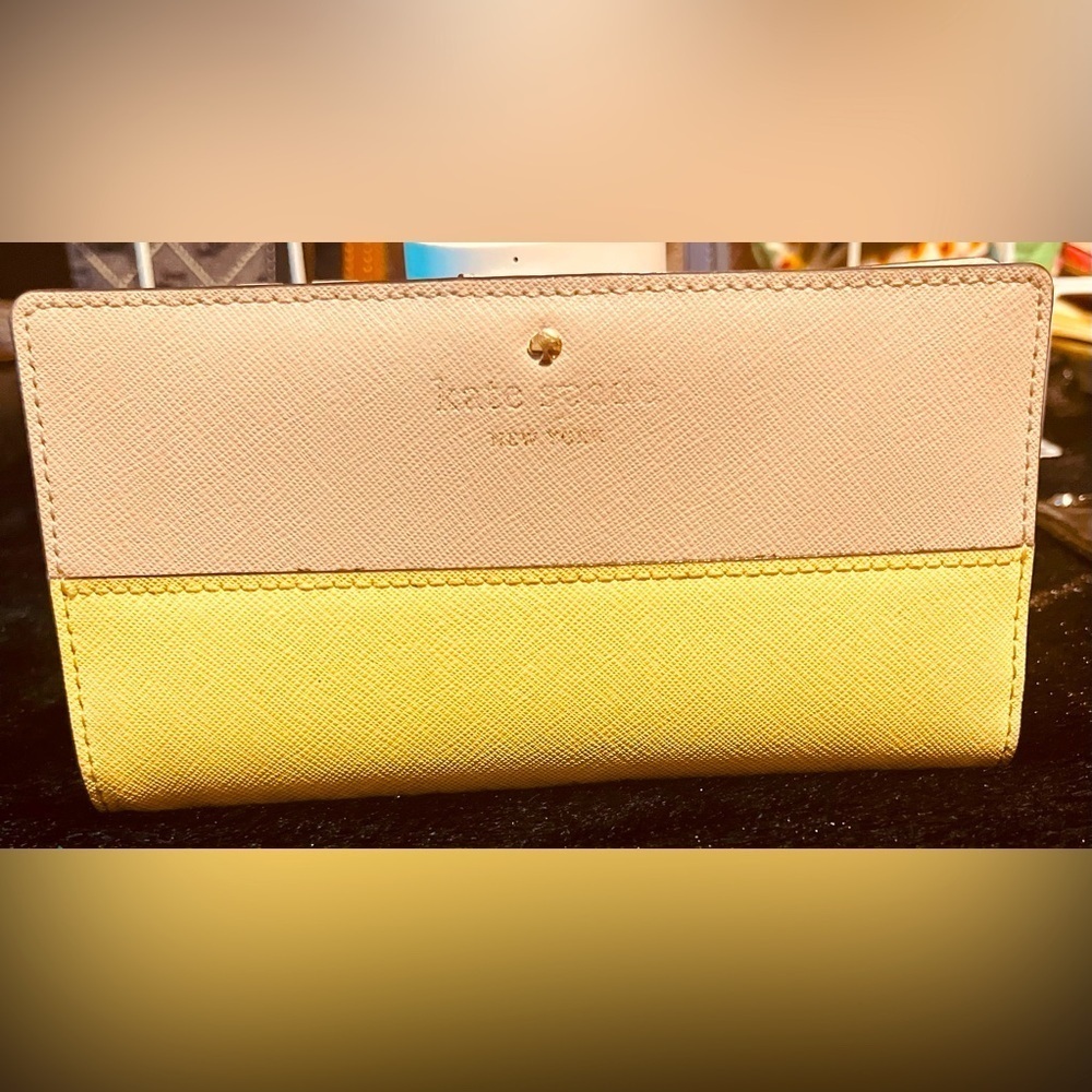 Kate Spade Tan and Yellow Wallet
